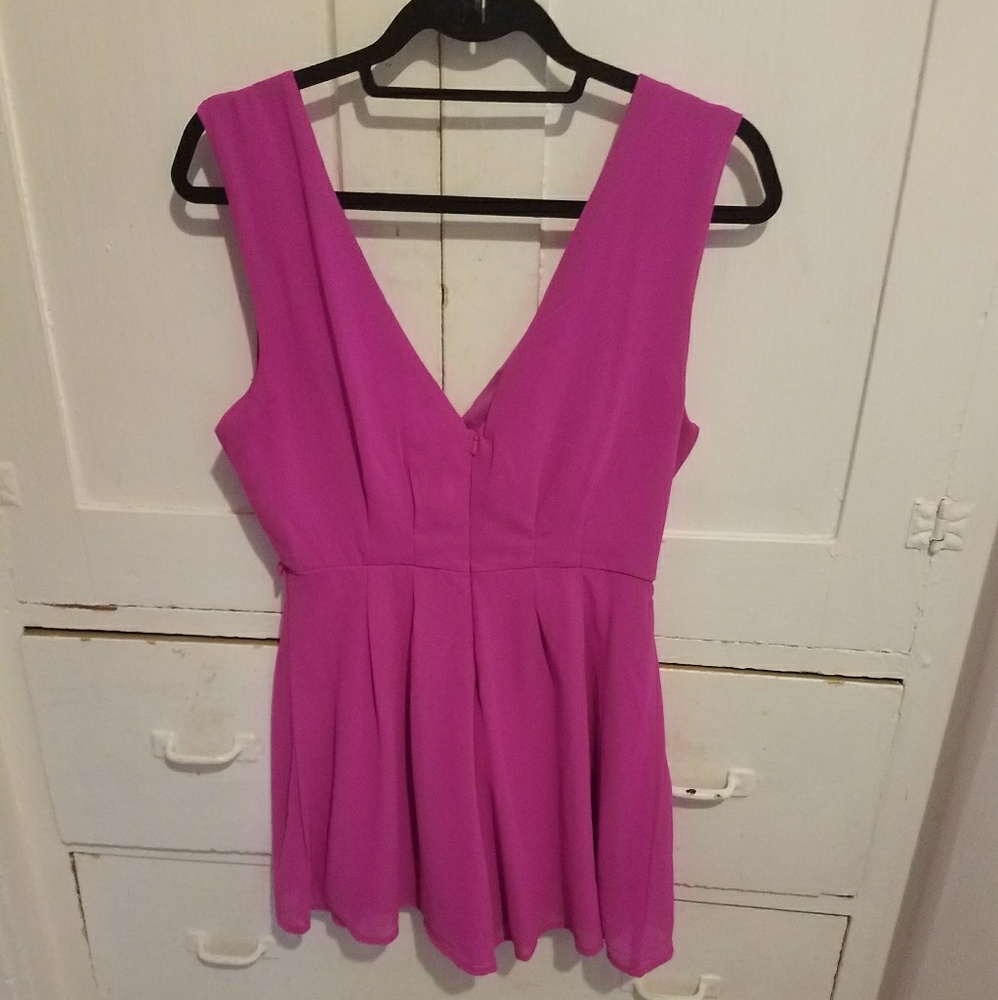 Gorgeous hot pink chiffon romper